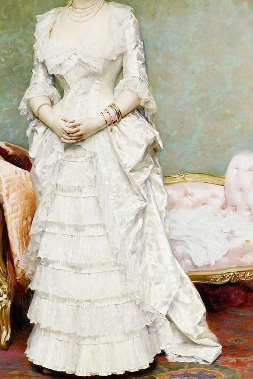 INCREDIBLE DRESSES IN ART (34/∞)Before the Ball by Federico de Madrazo, 1881