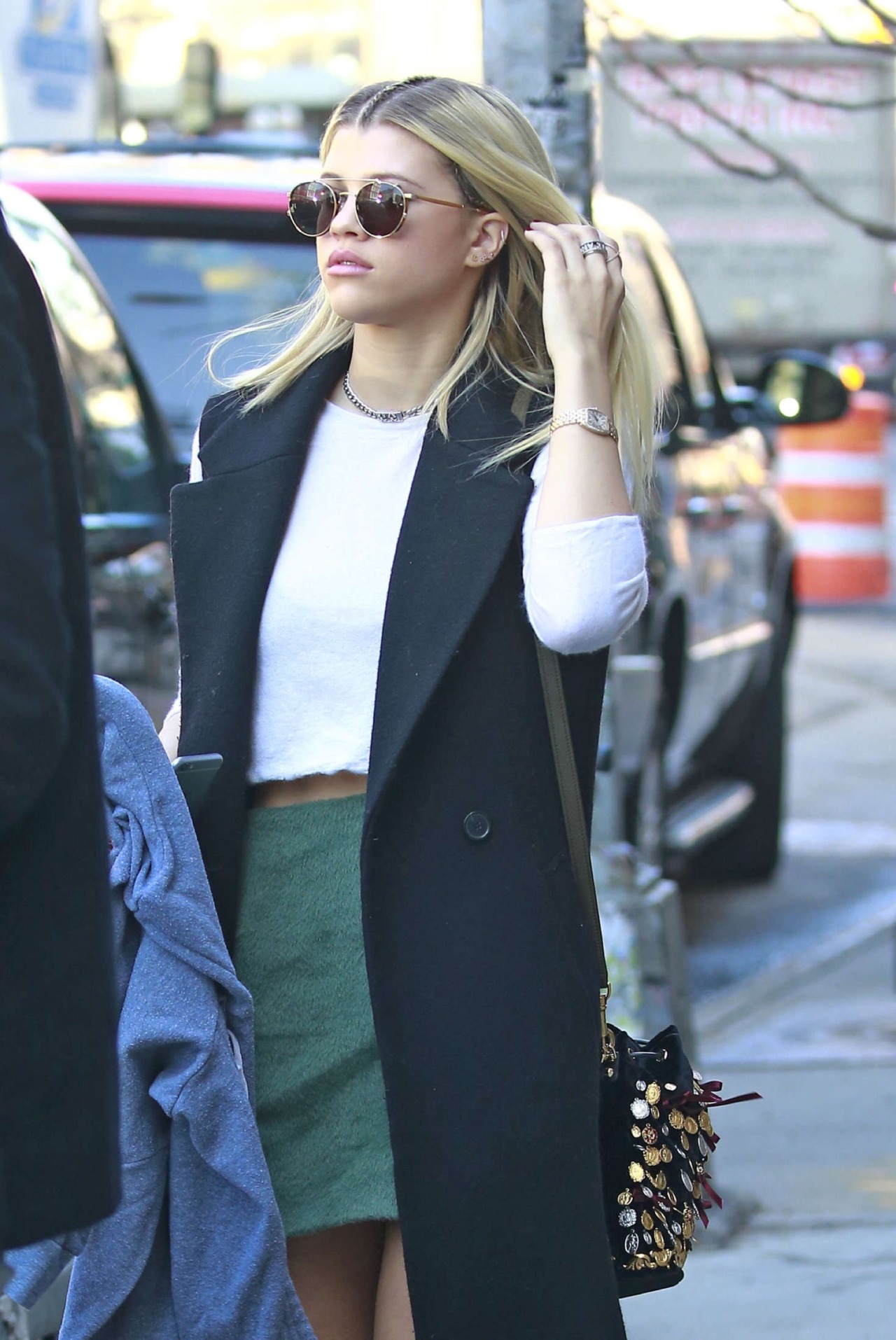 March 17, 2016 - Sofia Richie out & about in the Meat Packing District in New York City.
