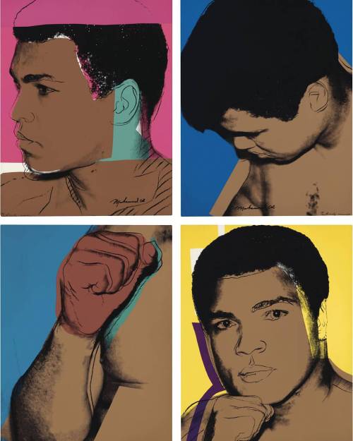 Andy Warhol photographed Muhammad Ali for the first time as part...