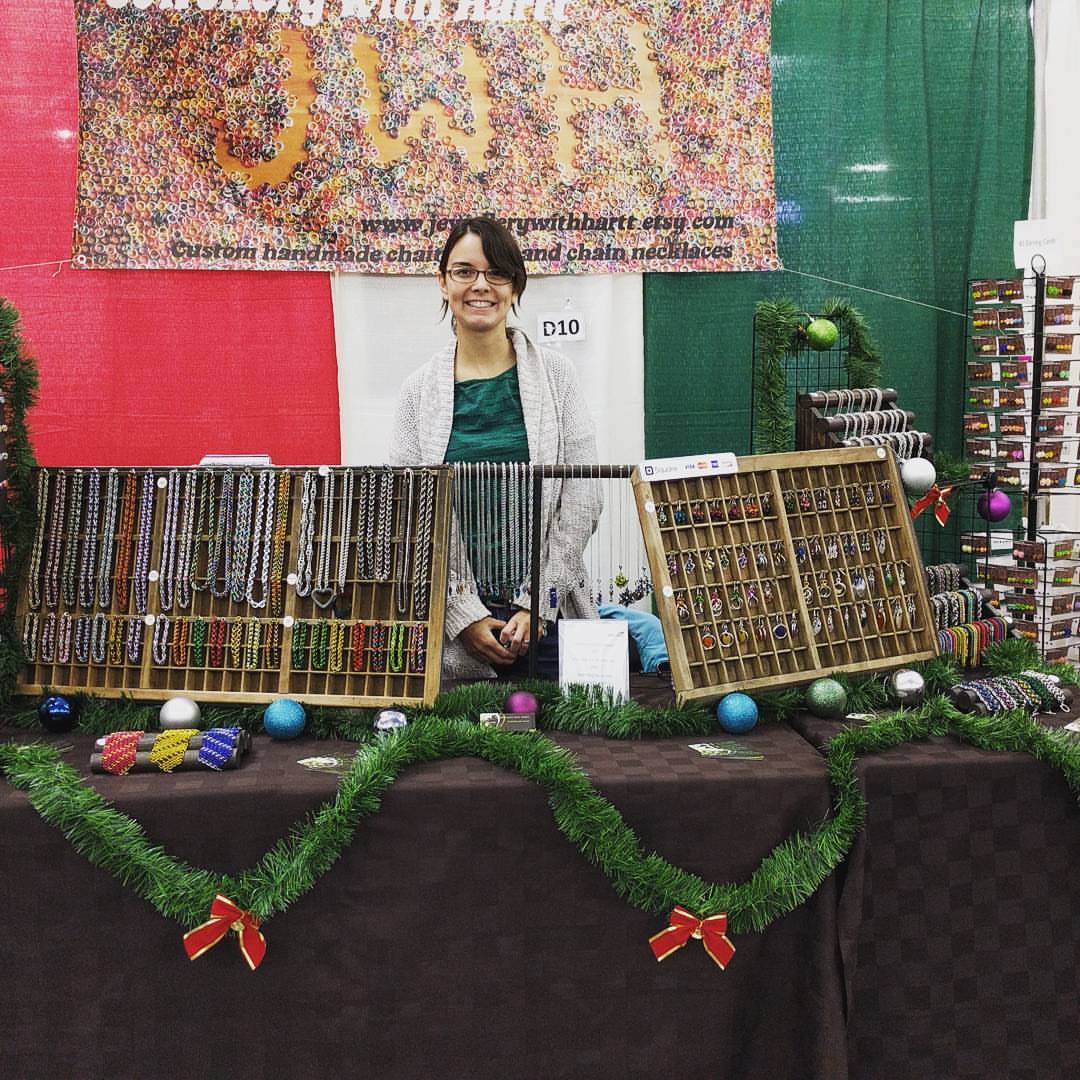 <p>It’s the start of the Christmas season! Come find us at the Blue Mountain Christmas Show at booth D10. Lots of Christmas cheer and craft gifts to buy. #christmas #craftshow #chainmaille #bluemountains #jewellery #winter (at Blue Mountain Village)</p>