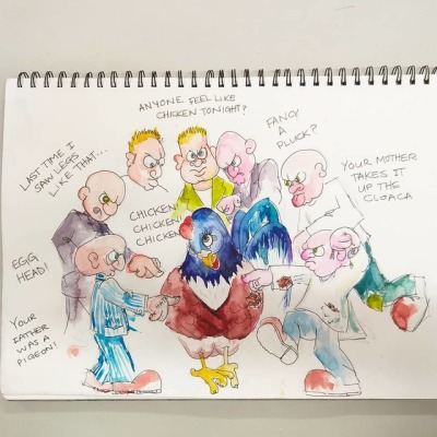 <p>Today at Monday chook drawing… not proud of the pun but it got such a laugh I couldn’t stop myself… cock teasers. Soz. @mondaychookdrawing <br/>
<a href="https://www.instagram.com/p/B33gLq0A2wT/?igshid=1t3m57sywg9wu">https://www.instagram.com/p/B33gLq0A2wT/?igshid=1t3m57sywg9wu</a></p>