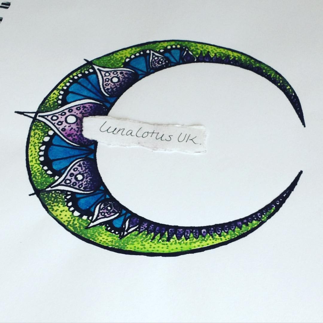 luna lotus mandala ey crescent moon watercolour inspired luna lotus mandala ey crescent moon watercolour inspired