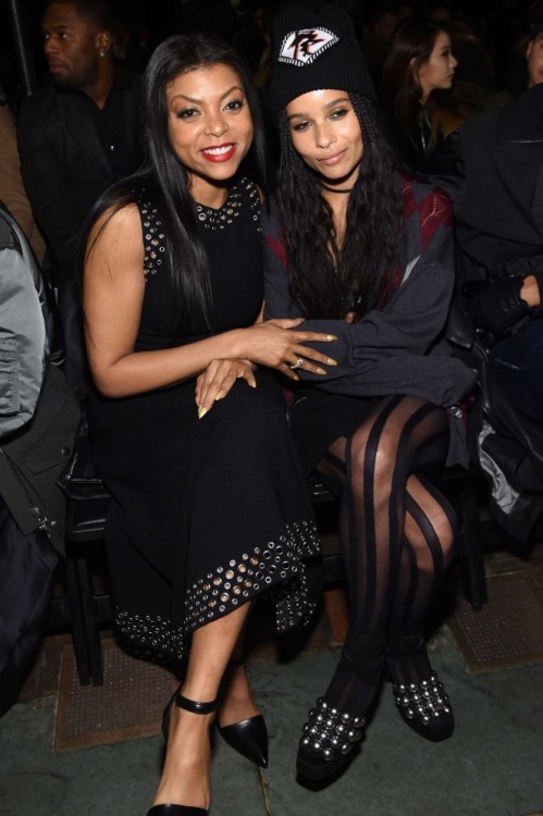 Zoe Kravitz and Taraji P Henson– Alexander Wang 2016 Fashion Show in NYC