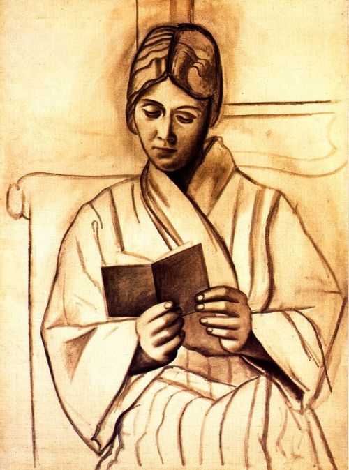the-flying-salmon:
“ Woman reading (Olga), Pablo Picasso (1881-1973), charcoal on paper.
”