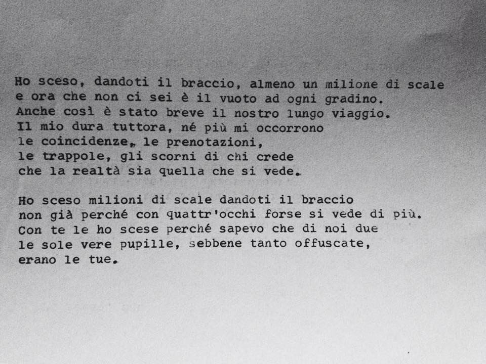 Eugenio Montale ho sceso Eugenio Montale ho sceso