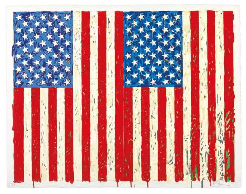 It’s Election Day! 
Executed in 1973, Flags I is the...