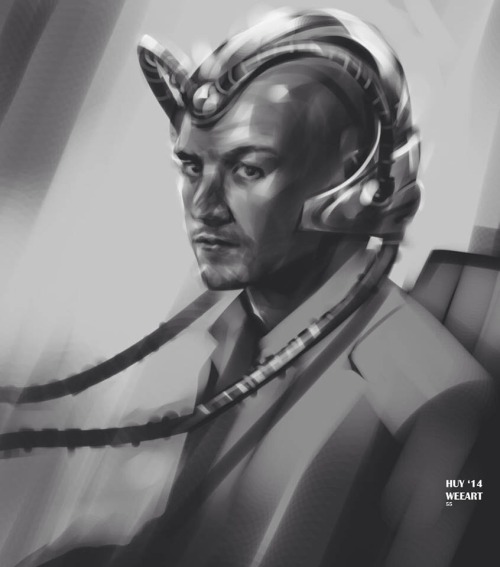 weearts:
“ James McAvoy Professor X concept sketch! Sporting a bald head and updated Cerebro (but I kept the goatee for style hehe). Love to see something like this in Xmen apocalypse movie. Cheers, thanks for looking!
”