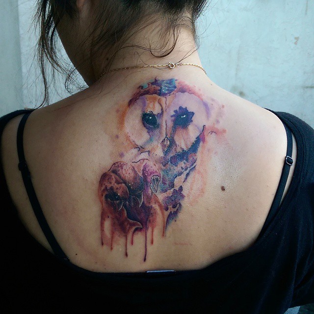 fyeahtattoos com barn owl watercolor tattoo by chase fyeahtattoos com barn owl watercolor tattoo by chase