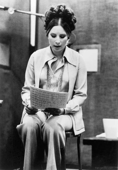 the-gentle-rain:
“Barbra rehearsing during a recording session of “What About Today?”
*
“People like Barbra, with great talent, have this burning desire to give their all and please their audiences.” - Walter Scharf
”