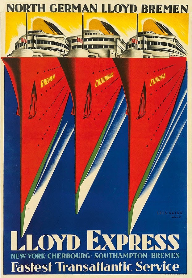 North German Lloyd (Norddeutscher Lloyd) Lloyd Express poster - 1929