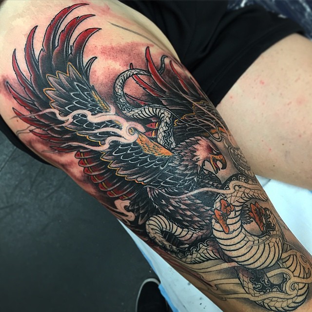 neo traditional eagle tattoo neo traditional eagle tattoo