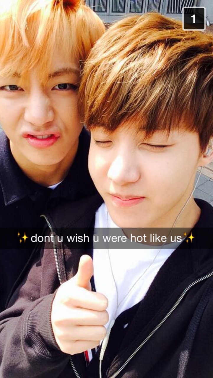 bts-snaps: JHope and V as your best friends +... - Kim Taehyung ( V )