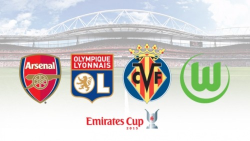 <h2>Olympique Lyonnais, Villarreal and VfL Wolfsburg will join Arsenal for the Emirates Cup 2015 on Saturday, July 25 and Sunday, July 26.</h2><p>It will be the eighth staging of the tournament, which has been a regular part of the club’s pre-season schedule since the move to Emirates Stadium.</p><p>As in previous years, supporters will enjoy two matches on both Saturday and Sunday, with one ticket giving access to both matches on a particular day.</p><p>
Nicklas Bendtner is set to return to Emirates Stadium with Bundesliga side Wolfsburg, who will take on Santi Cazorla’s former club Villarreal in the opening match of the tournament at 2pm on Saturday, July 25. Arsenal will then host Lyon at 4.20pm.<br/><br/></p>