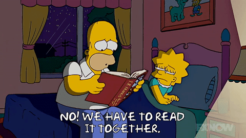 Quand je continue à lire le livre que je lisais à ma petite nièce pour l’endormir, alors qu’elle dort depuis longtemps.