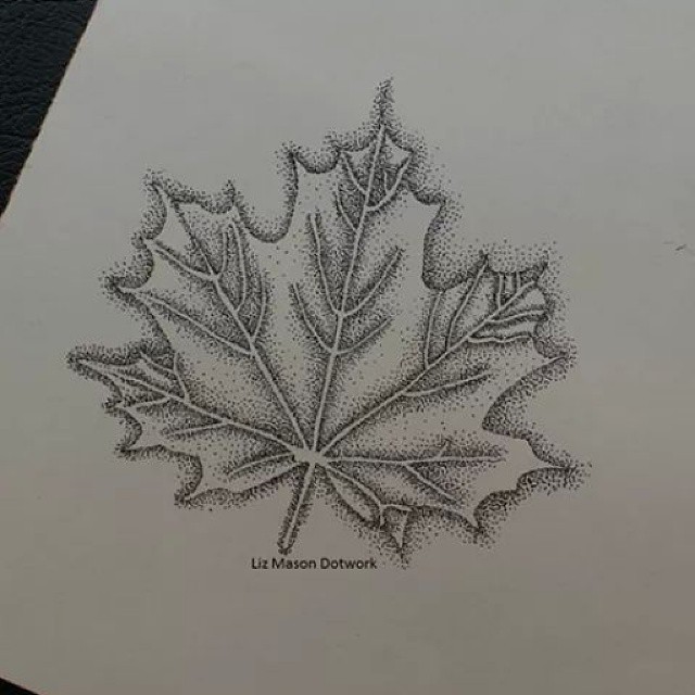 dotwork maple leaf design for a customer tomorrow liz dotwork maple leaf design for a customer tomorrow liz