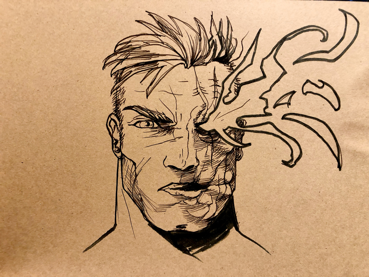 <p>Getting the lead out with some Cable doodles. </p>