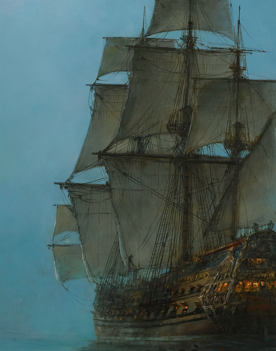 paintingses:
“ “ The Crescent Moon (detail) by Montague Dawson (1895-1973)
oil on canvas, date unknown (early 20th century maybe?)
” ”