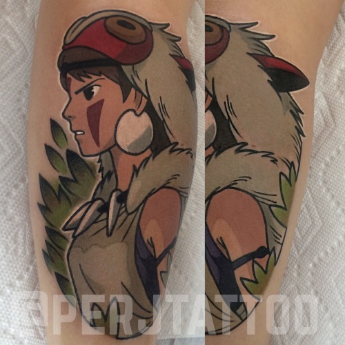 Tattoo tagged with: princess mononoke, adam perjatel, mononoke hime, hayao  miyazaki 