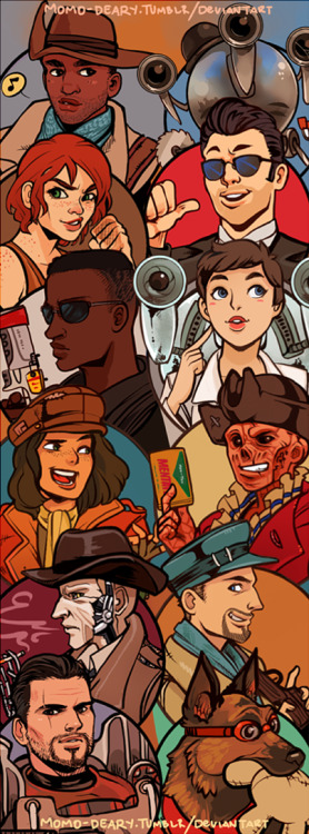 Art of the companions from Fallout 4 by momo-deary.