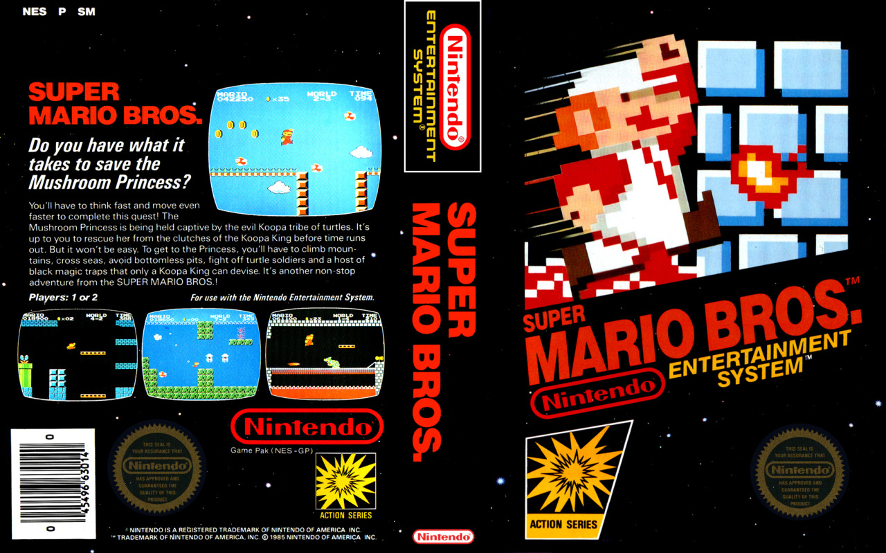 it8Bit — NES Box Art: Super Mario Bros. Released on...