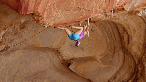 climbinggifs: Katha Saurwein on Eye of the Tiger (29/5.13b) at...