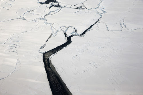 ANTARCTICA - OCTOBER 27: Ice floats near the coast of West...