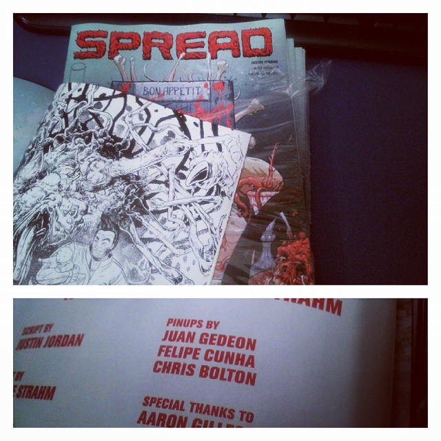 I’m on Spread #3 with a pinup, just got my comps. =D
The book is out on September 10th from Image Comics, will post the full artwork then. Super special thanks to my buddy Felipe @sobreiro