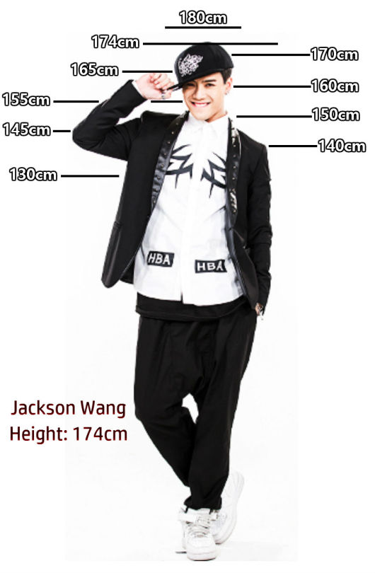 Examples: Jackson (GOT7) - 174 cm. 
