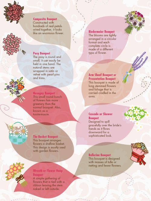 Wedding Bouquet Glossary a visual glossary of wedding bouquets via Wedding Bouquet Glossary a visual glossary of wedding bouquets via