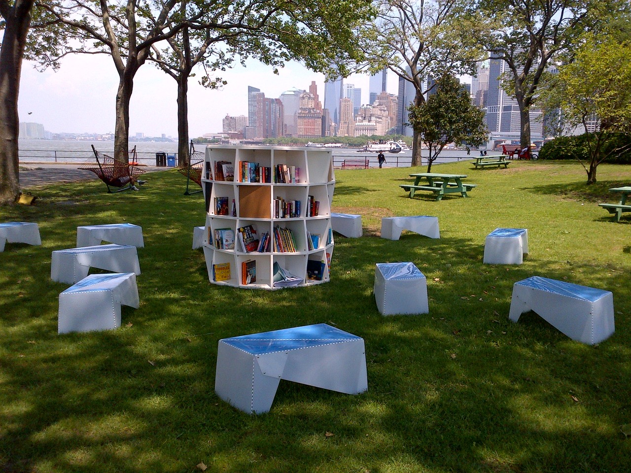 Is this not ridiculously cool, or what? NYPL has partnered with Brooklyn Public Library and Queens Library to provide this outdoor reading room (known as the Library Lawn) on beautiful Governors Island this summer. The pop-up library will be open on...