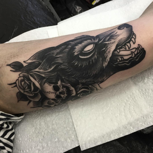 Tattoo tagged with: wolf, scott move | inked-app.com