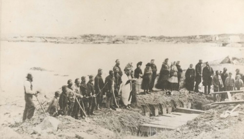 Burial service of victims of wreck of SS Atlantic, Halifax County, Nova Scotia, Canada, April 1873
[[MORE]] “ The RMS Atlantic was a transatlantic ocean liner of the White Star Line that operated between Liverpool, United Kingdom, and New York City,...