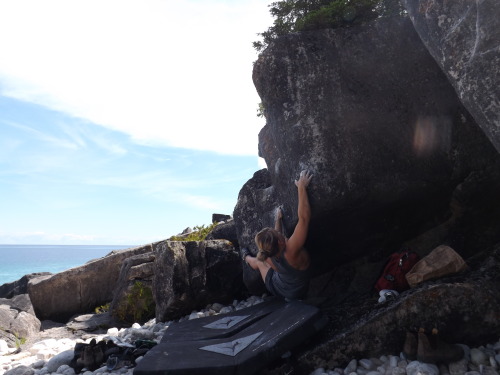 www.boulderingonline.pl Rock climbing and bouldering pictures and news bouldercat: “Fatman” v5 Halfway Log Dump