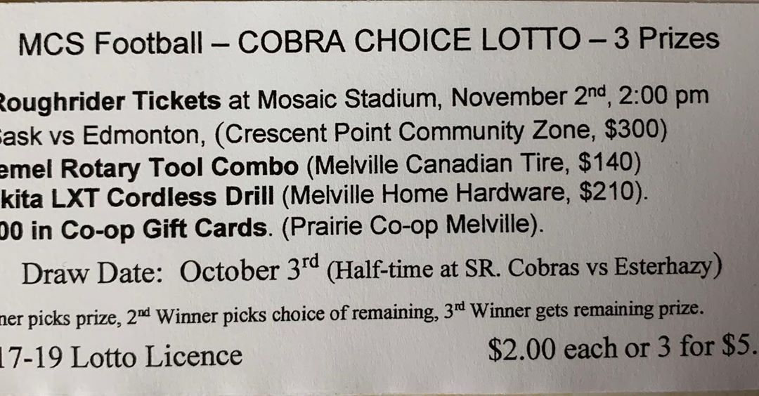 <p>Anyone wanting a ticket shoot me off a message or text me at (306) 728-0208 we can arrange something. Thank you for supporting a great sport. <br/>
<a href="https://www.instagram.com/p/B1jdWdqnsk1/?igshid=18q8vgpa1qajd">https://www.instagram.com/p/B1jdWdqnsk1/?igshid=18q8vgpa1qajd</a></p>