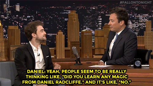 People keep getting Daniel Radcliffe confused with Harry Potter in interviews.