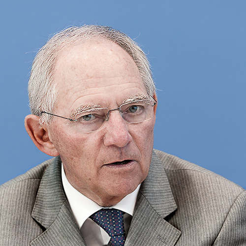 Alexander Flocke Bundesfinanzminister Wolfgang Schäuble - Portrait 1/7/2015 ...