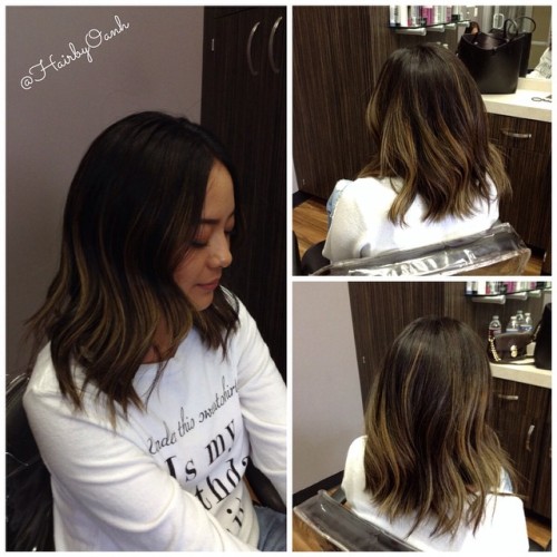 Natural looking caramel subtle balayage highlights. hairbyoanh sandimas solasalons ombre