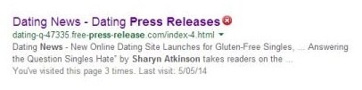 <p>So, I have a dating site for gluten-free singles huh? Lol! Who wrote this press release? Lol</p>