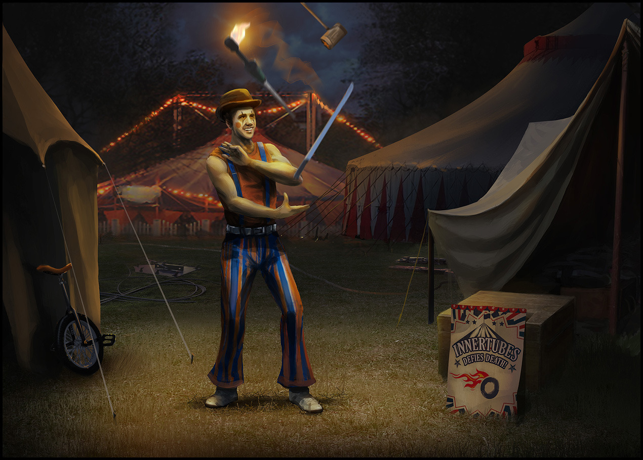 Innertubes the Clown, circus attraction