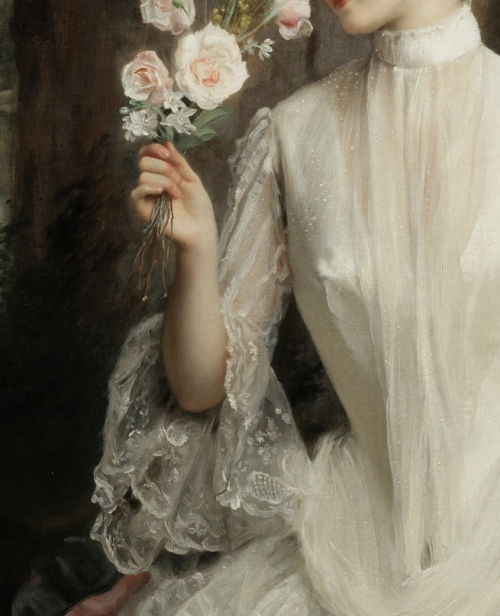 detailsofpaintings: Gustave-Jean Jacquet, Un lgant bouquet (detail)1886