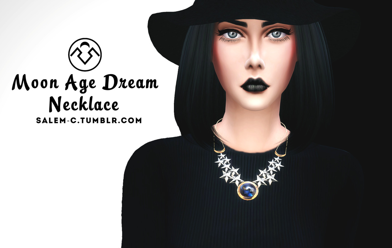 Moon Age Dream Necklace (TS4)• standalone• 4 swatches• all lod’s• new meshDOWNLOADDOWNLOAD (SimFileShare)