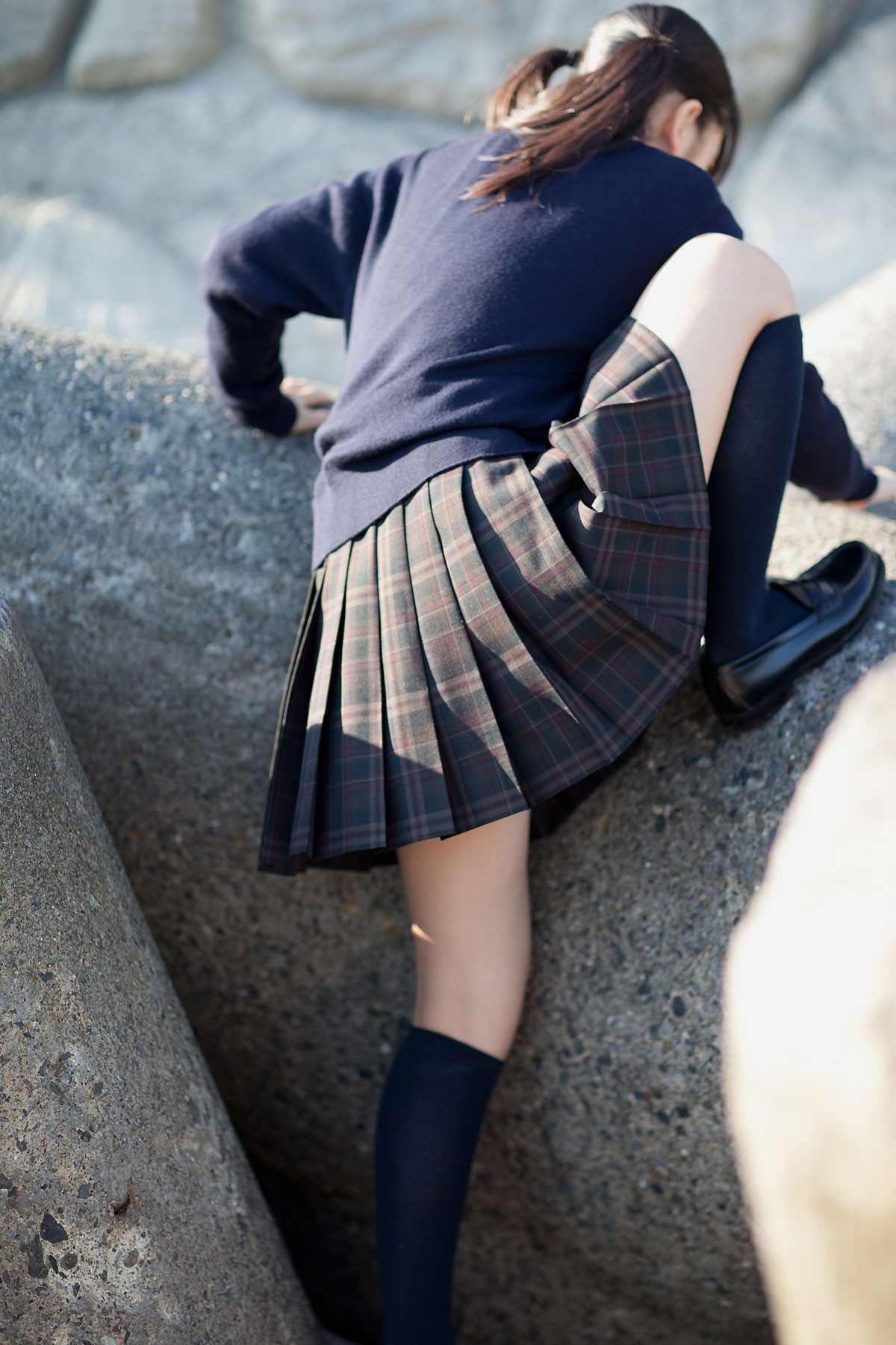 Japanese school girl hidden