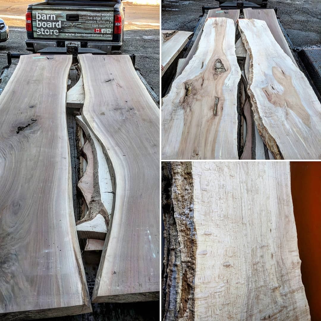 <p>Check us out for your next live edge slab project - pick up a kiln dried and flattened slab and do a DIY project or have us do it for you. Tons of slabs in stock at all of our locations - Toronto, Hamilton and Durham Region. (at Barnboardstore.com)<br/>
<a href="https://www.instagram.com/p/BzGVWCOBo7W/?igshid=ep7h7bo4x5i0">https://www.instagram.com/p/BzGVWCOBo7W/?igshid=ep7h7bo4x5i0</a></p>