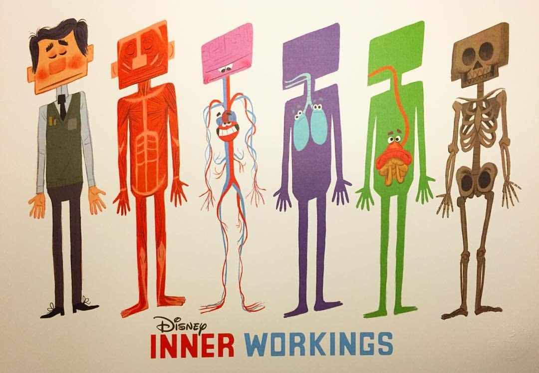 whittlewoodshop: “The Studio gave out a great lithograph this morning from our new short “Inner Workings” I had a blast working on it with my pal @leomatsuda7 Can’t wait for everyone to see it! #disneyanimation #innerworkings #art #guts #brain...