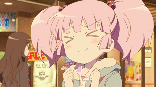 Anime girl happy gif