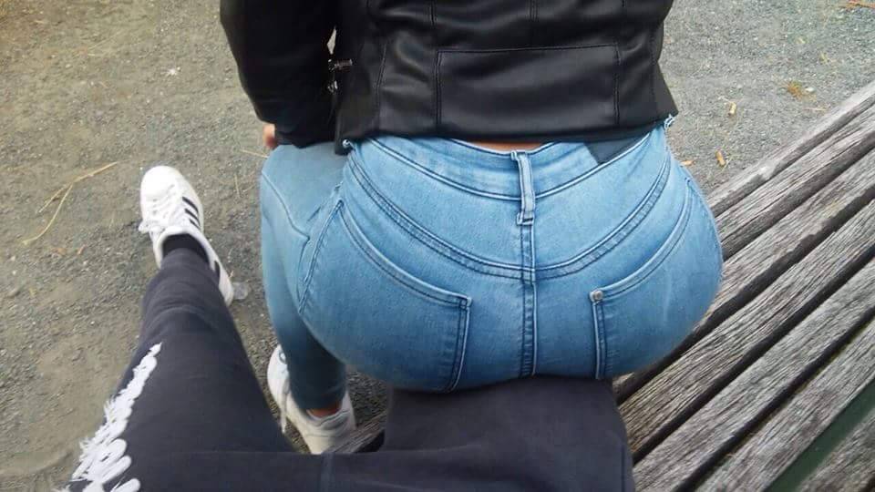 Sexy asian jeans ass fuck