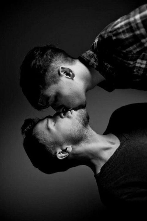 Black and white gay photo