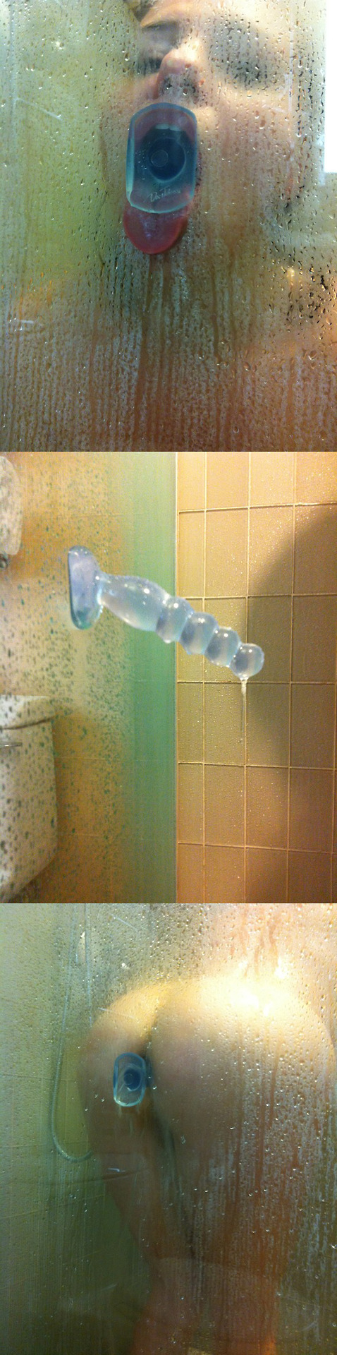 Shower suction dildo