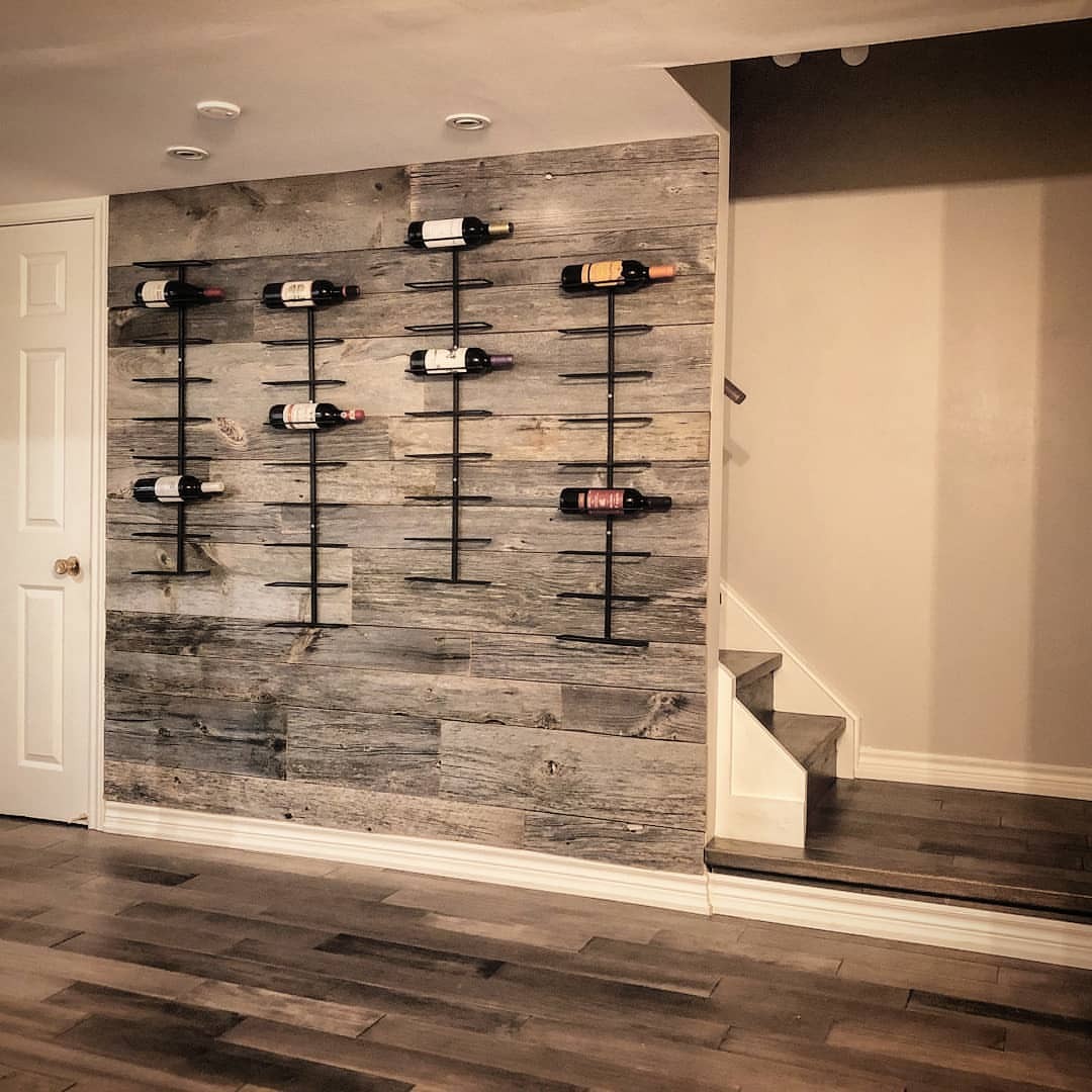 <p>Now there’s a great idea for a feature wall. Yuri O. came in to our Toronto shop and picked up some reclaimed barn board to build a feature wall in this space in his basement. While he still needs to stock up on more wine it already looks great. 100 plus years of exposure to Ontario’s harsh climate gives these barn boards great texture, character and patina.</p>
<p>Check out your closest Barnboardstore location for the best selection or reclaimed wood around - we have thousands is square ft of material in our shops in Toronto, Durham Region and Hamilton.<br/>
<a href="https://www.instagram.com/p/BsVWQ5VBCw7/?utm_source=ig_tumblr_share&igshid=1x9y2jvgqk58n">https://www.instagram.com/p/BsVWQ5VBCw7/?utm_source=ig_tumblr_share&igshid=1x9y2jvgqk58n</a></p>