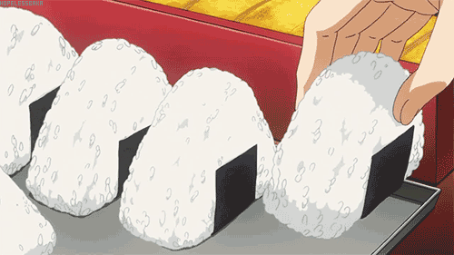 Výsledek obrázku pro anime rice balls gif